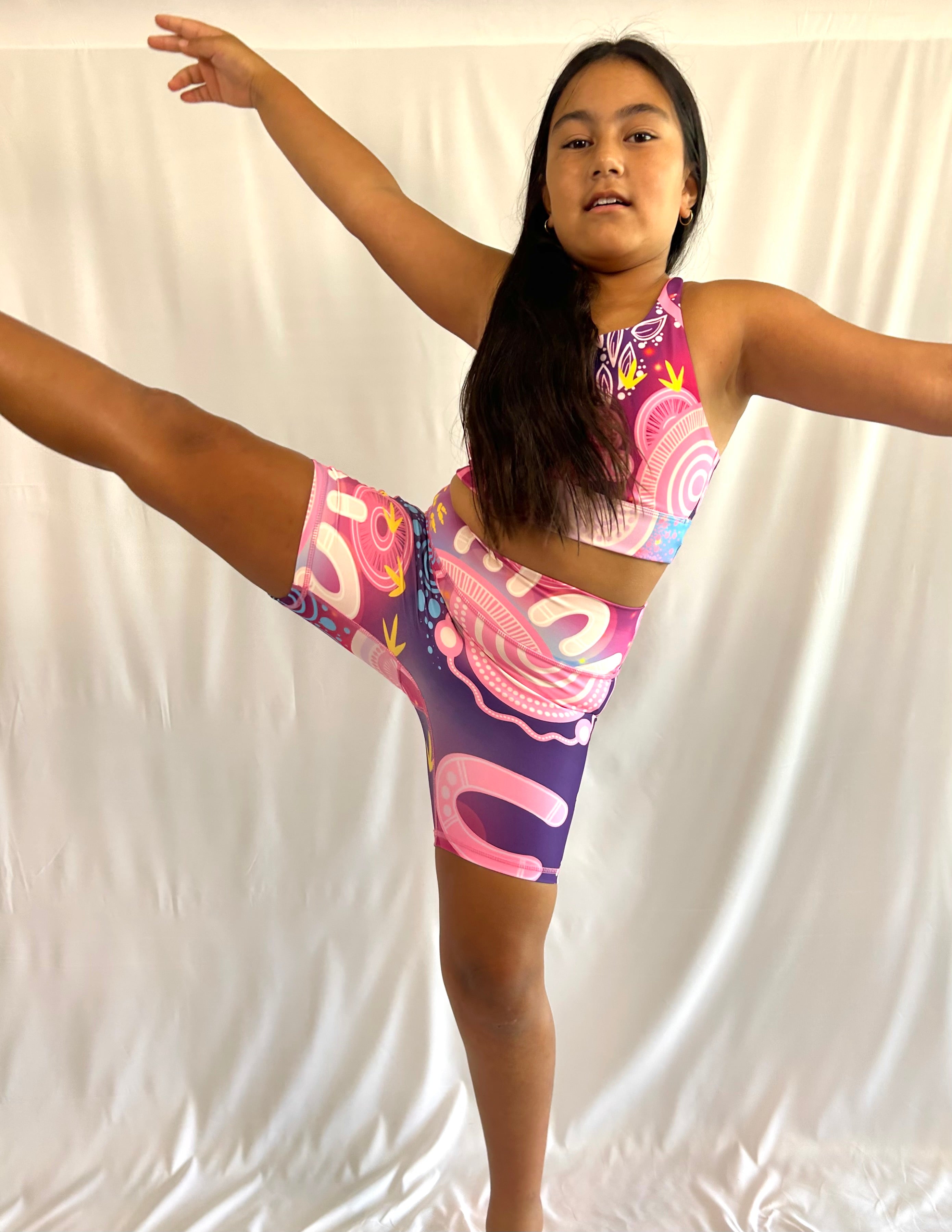 Girls Activewear Shorts - In the Night Sky – jaanabulaan