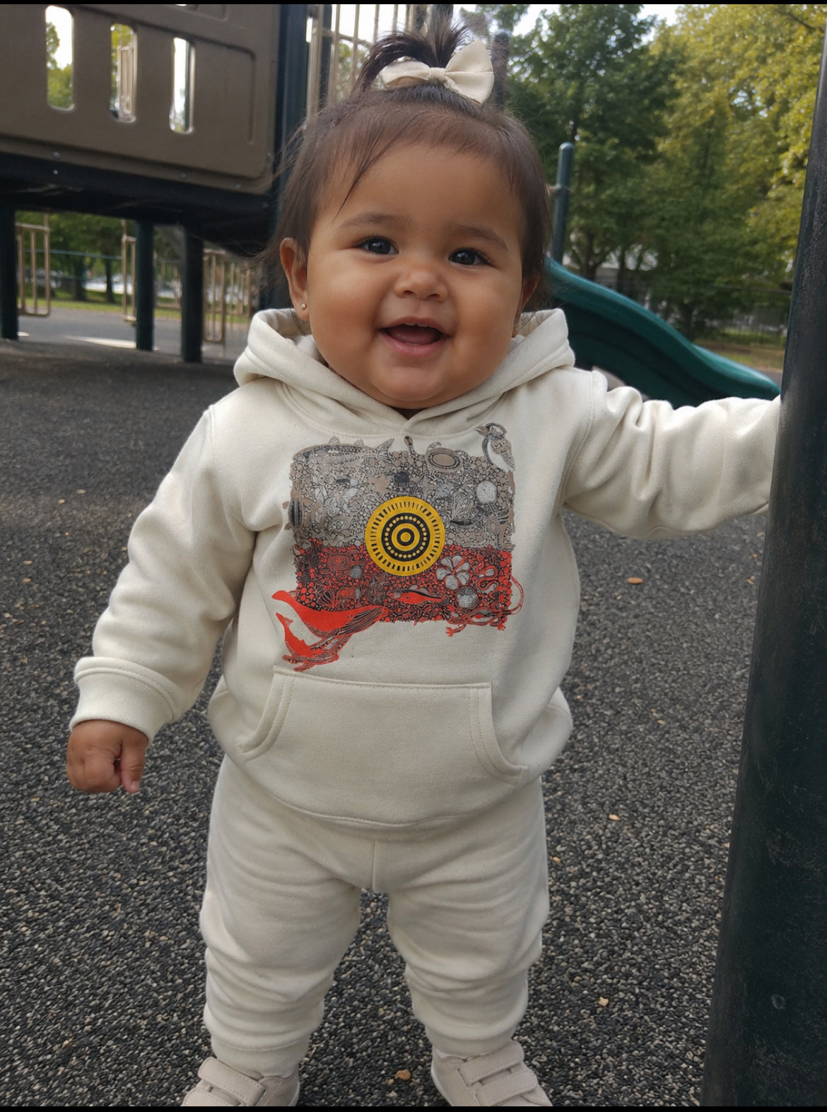 Baby Flag Hoodie - Cream
