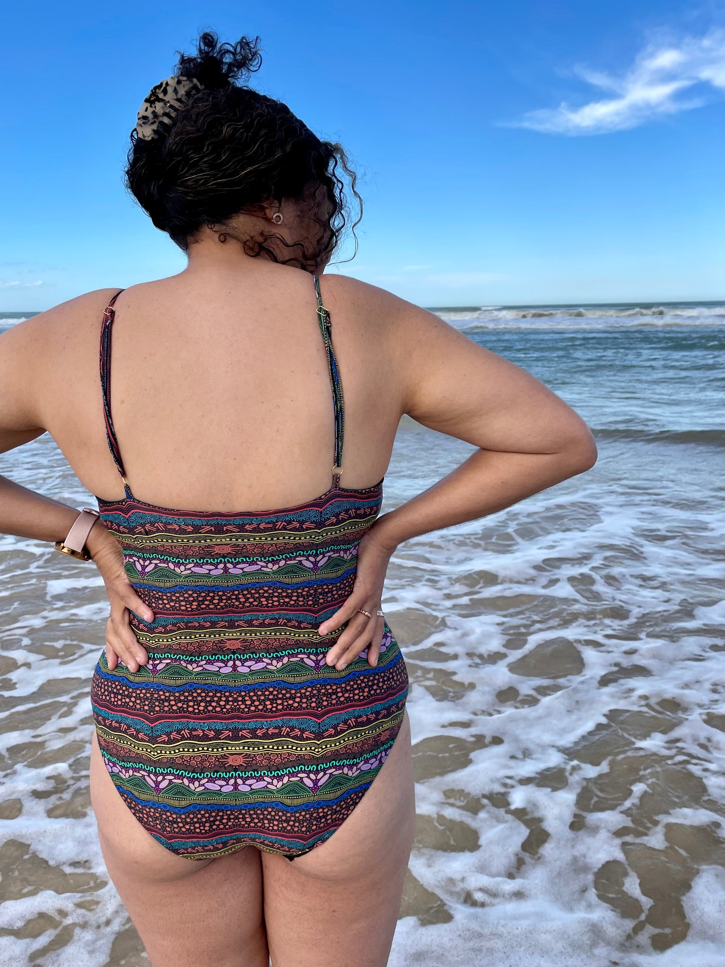 Ladies One Piece swimwear- Layers of Time