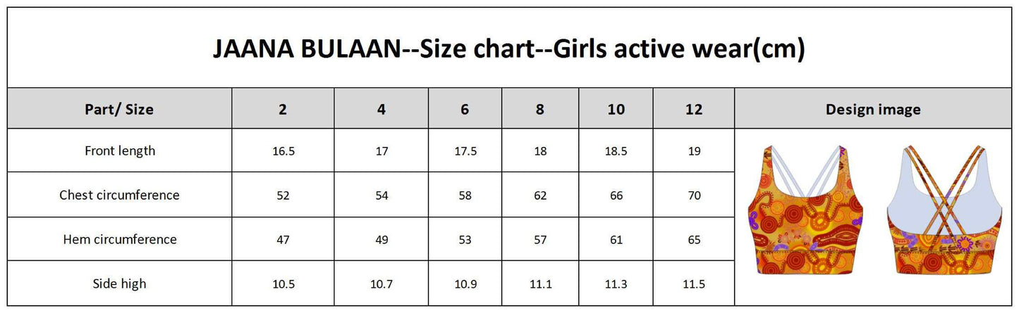 Girls Activewear Crop - Yalgan