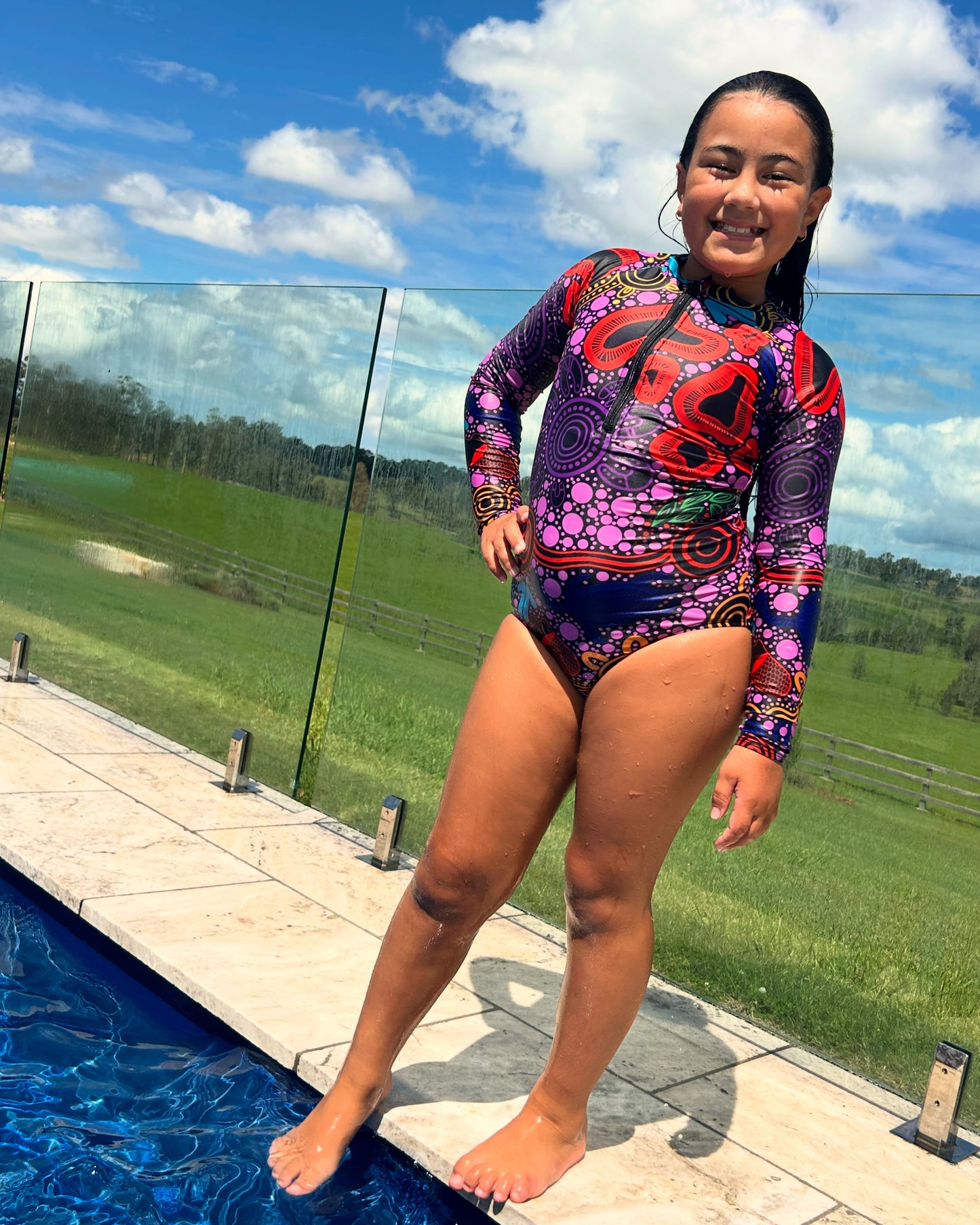 Girls one piece swimwear - Jarjams Yarns