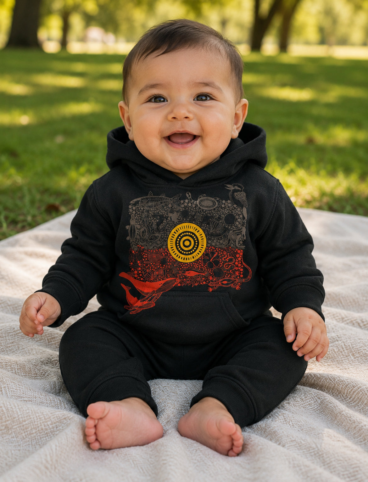 Baby Flag Hoodie -Black