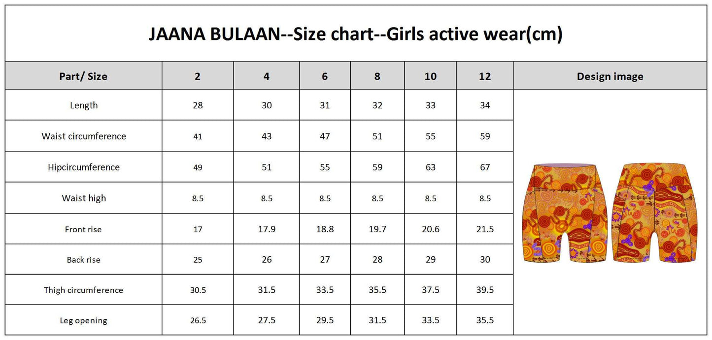 Girls Activewear Shorts  - Yalgan