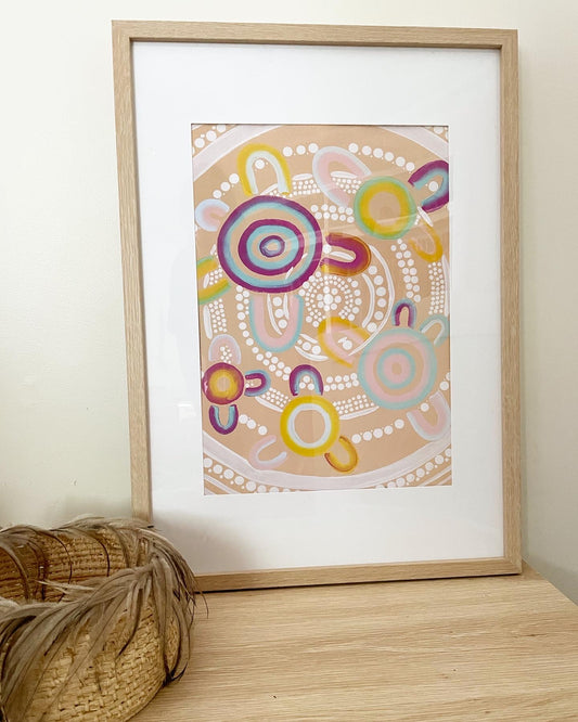 Print- “Gunjull Doobay” (Beautiful Woman)